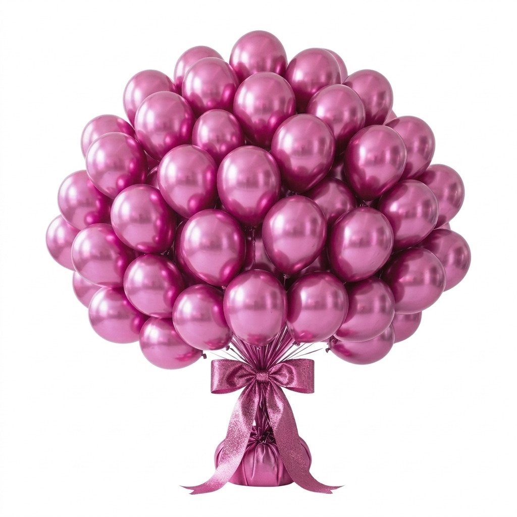 balão metalizado rosa decoração chá de bebê menina luxo
