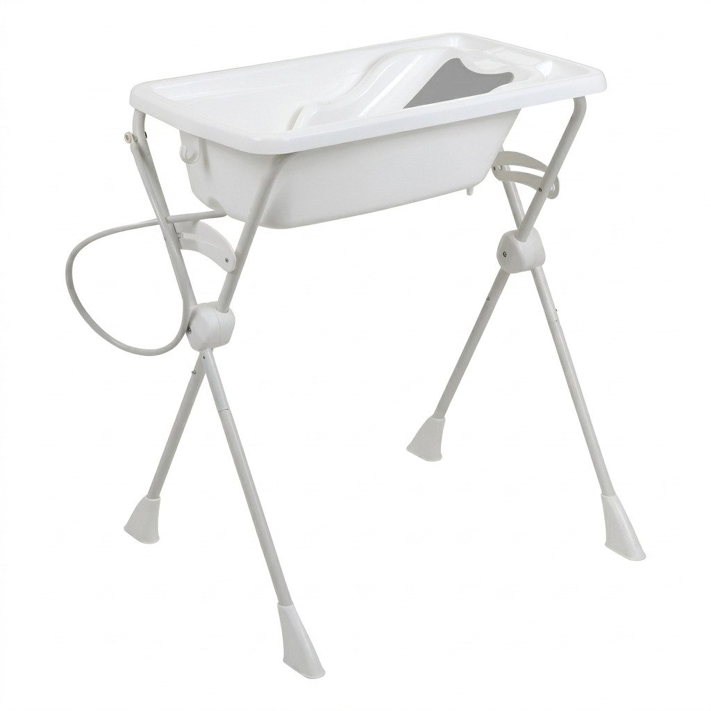 banheira bebe burigotto com suporte e redutor branco segura