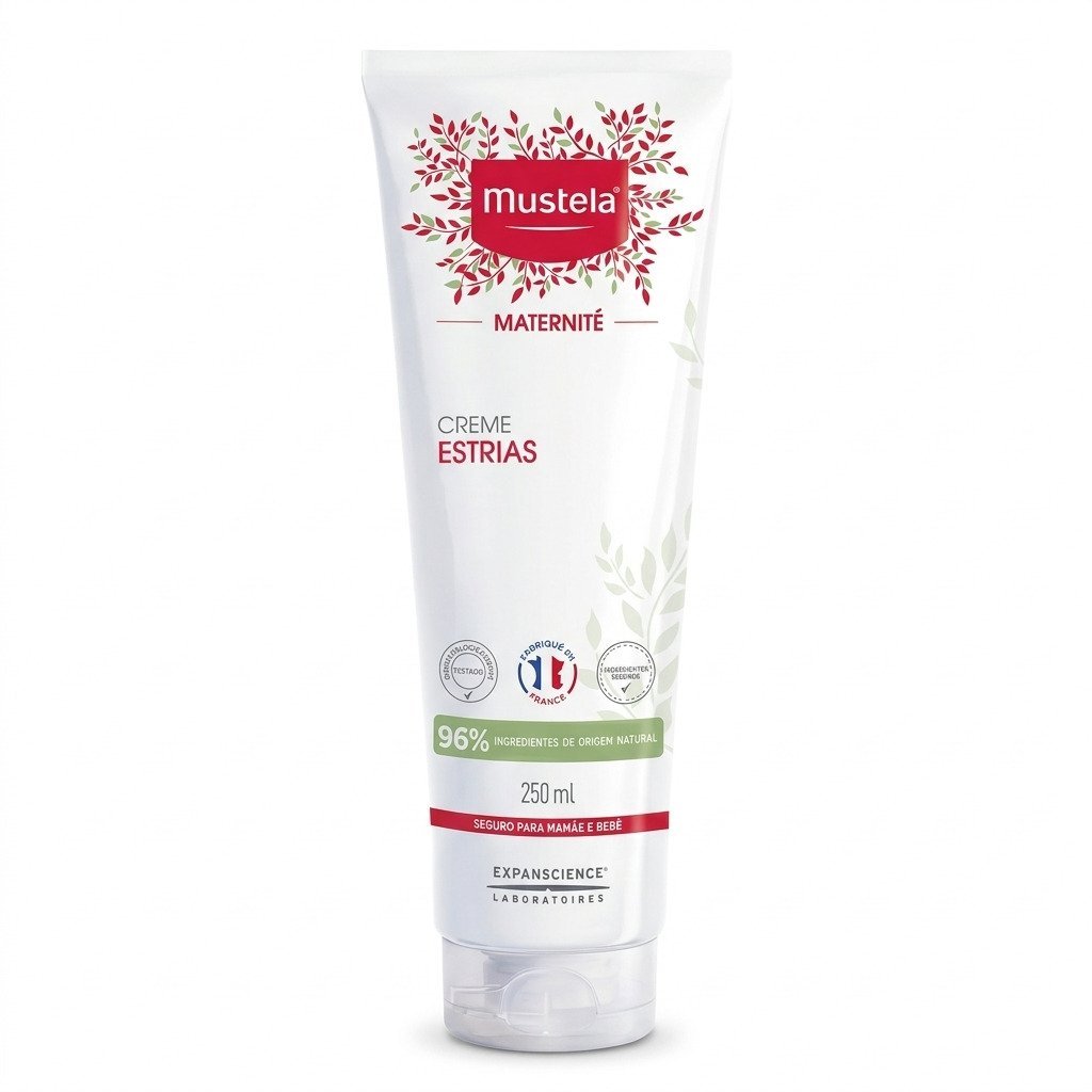 Creme para estrias Mustela Maternité 250ml para gestantes hidratação profunda prevenção estrias gravidez seguro mamãe bebê