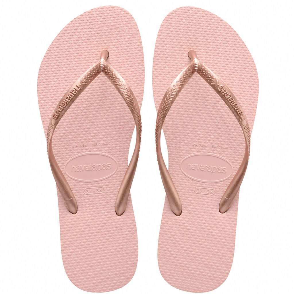 Chinelo Havaianas Slim feminino rosa confortável leve dia a dia