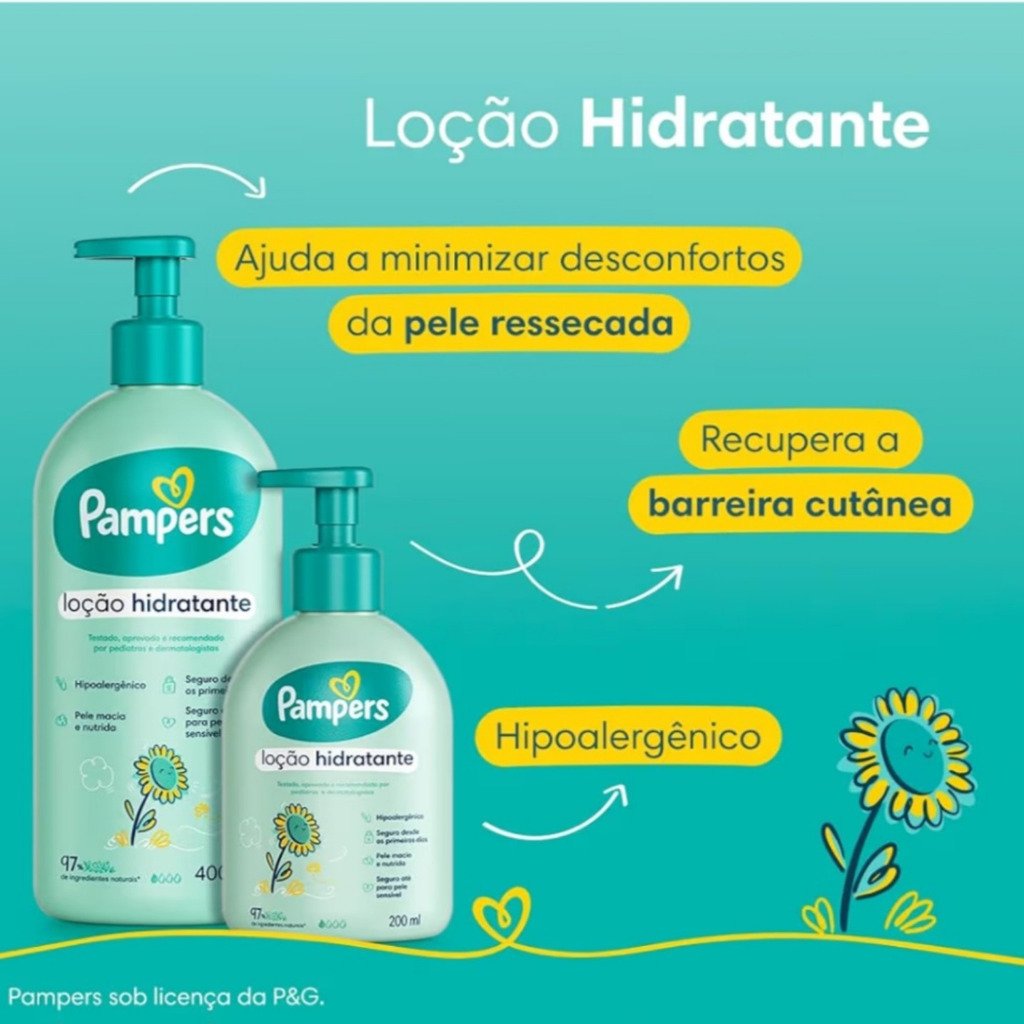 hidratante infantil Pampers pele macia e nutrida recém-nascido
