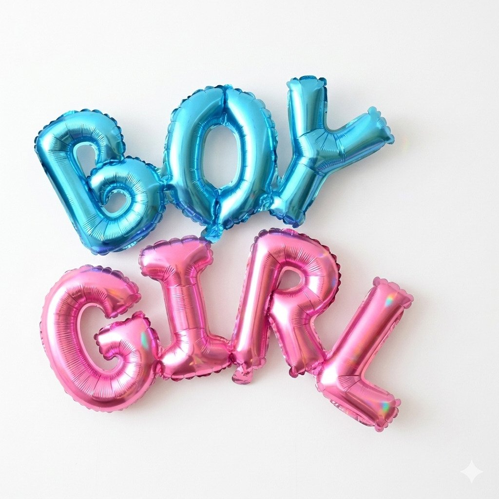 kit balão metalizado boy girl azul rosa chá revelação decoração festa bebê