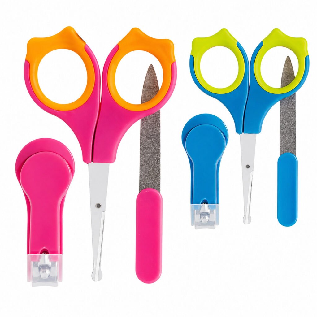 Kit higiene unhas bebê infantil seguro com estojo Buba