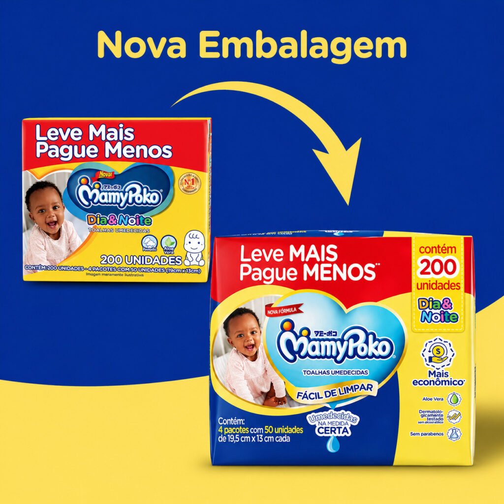 toalhas umedecidas mamypoko pacote econômico 4x50 unidades