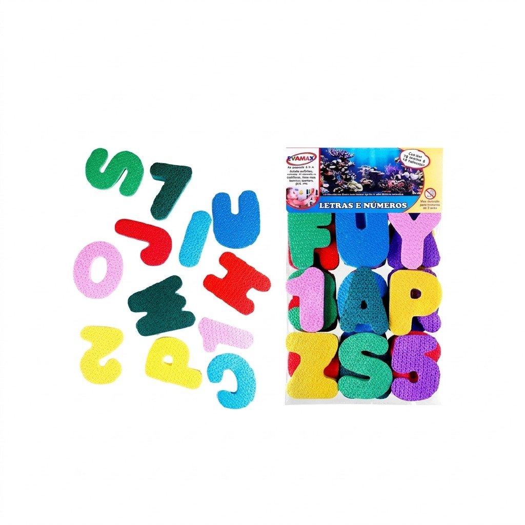 letras e numeros eva brinquedo banho bebe educativo colorido 36 pecas