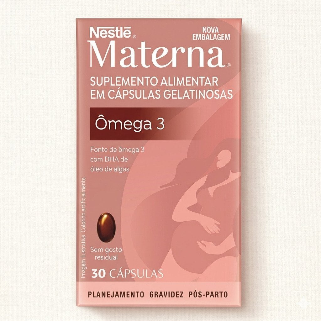 materna omega 3 dha gestante suplemento nestle gravidez capsulas oleo de algas