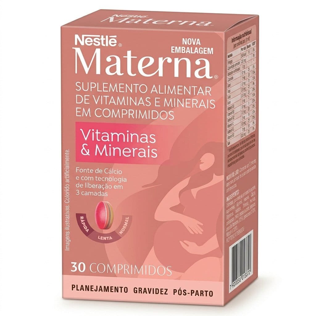 vitaminas para gestante Materna Nestlé suplemento gravidez pós-parto