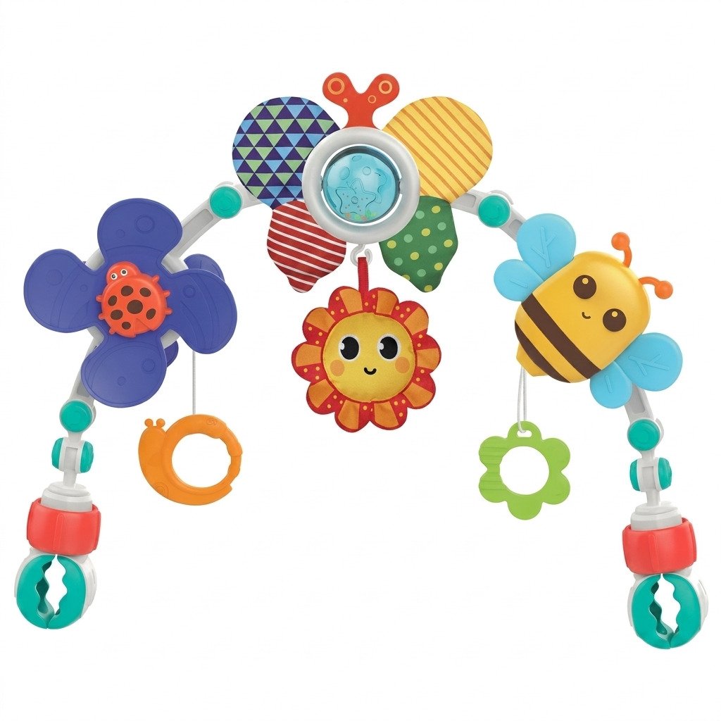 móbile para carrinho e berço maxi baby com chocalho colorido brinquedo sensorial bebê