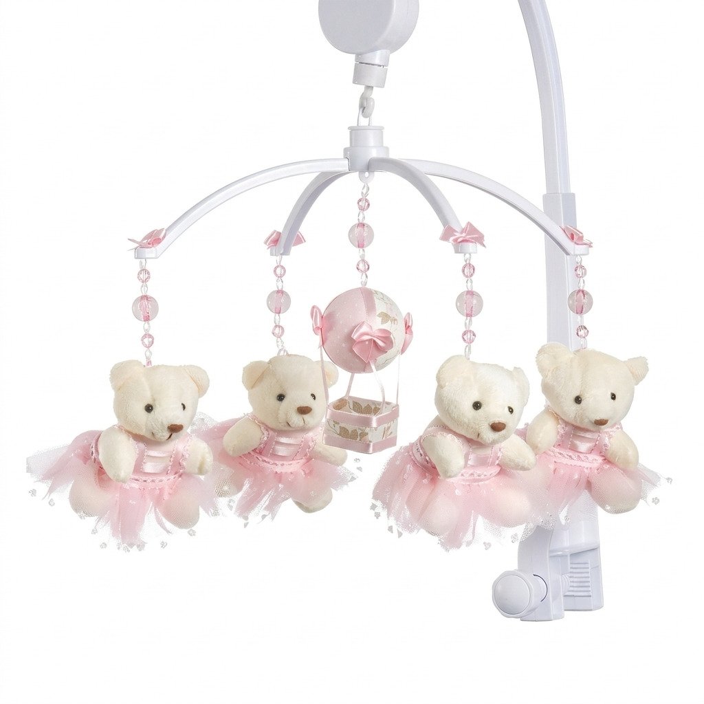 mobile-musical-berco-rosa-sleepbaby-ursinhos-pelucia-antialergica
