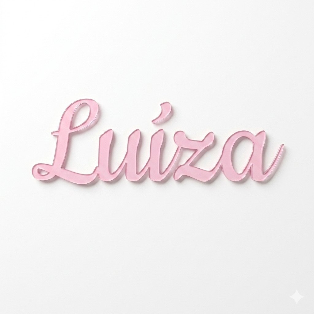 nome personalizado em mdf rosa para decoração de quarto de bebê feminino