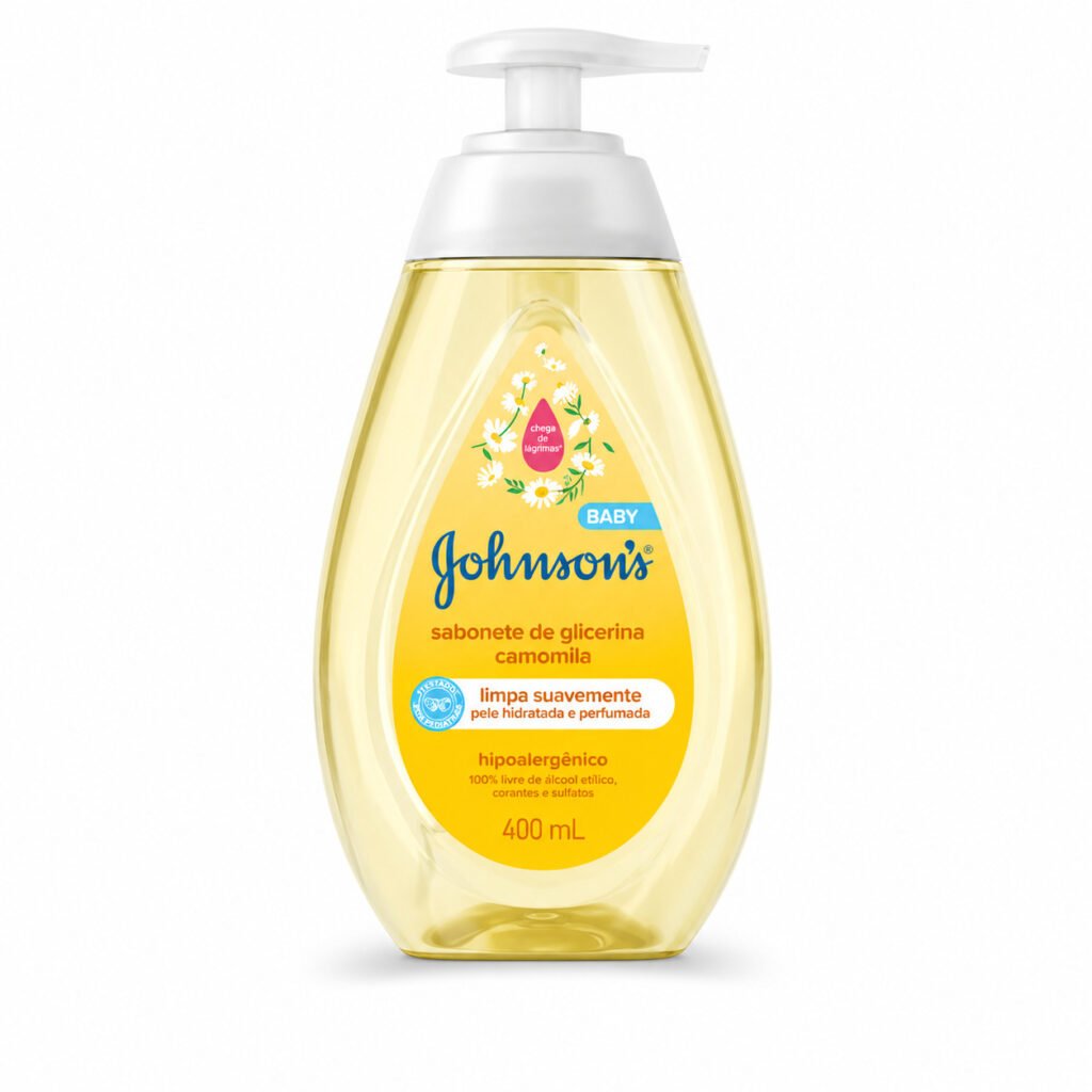 sabonete liquido johnsons baby camomila 400ml pele delicada bebe