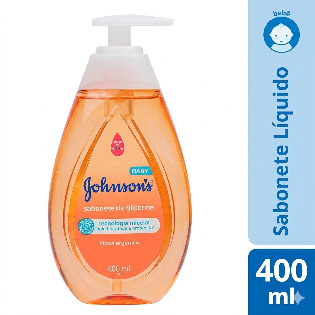 sabonete liquido johnsons baby glicerina 400ml para bebê pele sensivel