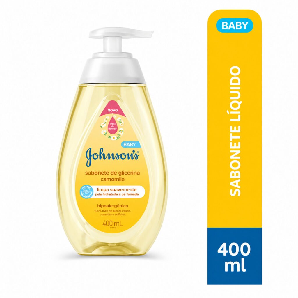 sabonete bebe johnsons glicerina camomila hipoalergenico 400ml