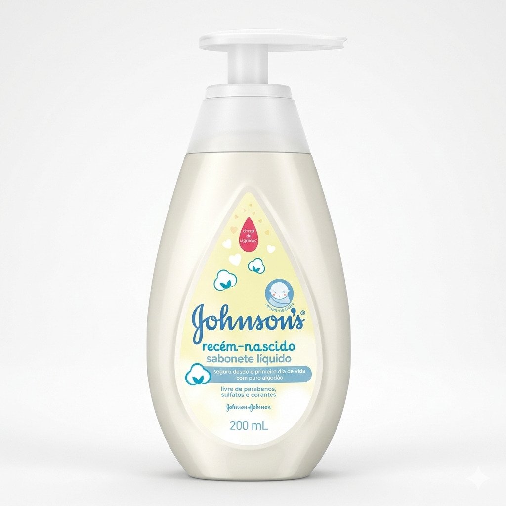 sabonete liquido bebe recém nascido johnsons 200ml suave hipoalergenico