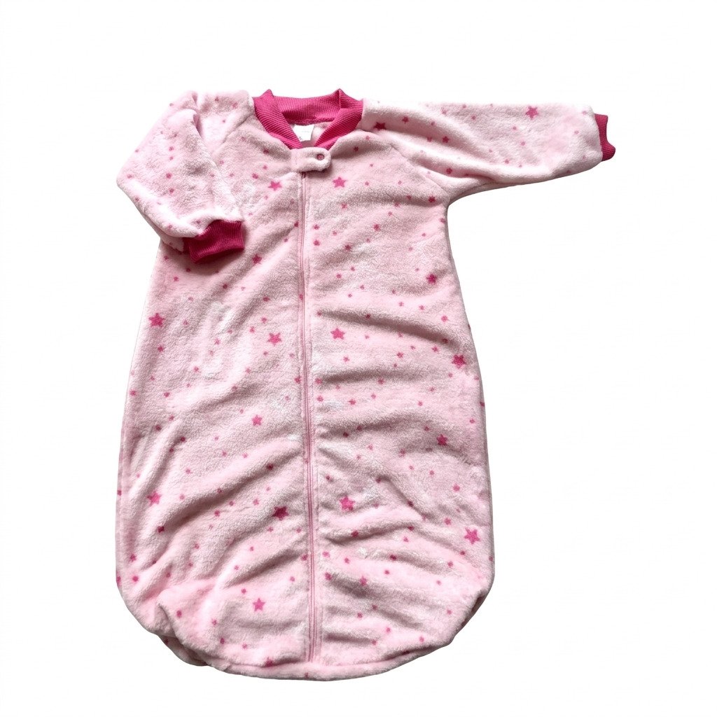 saquinho saco de dormir bebe inverno fleece peluciado rosa quentinho com ziper
