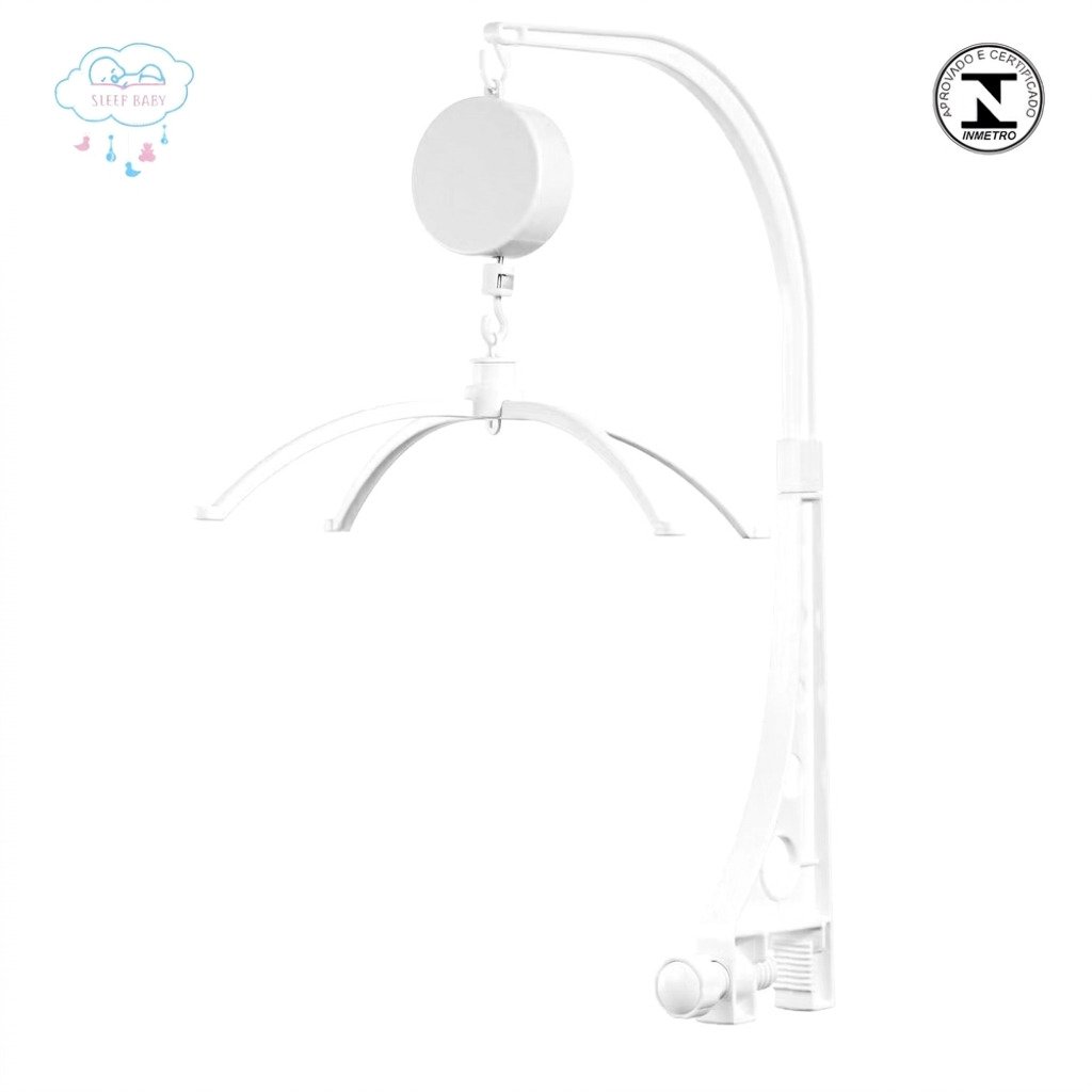 suporte para mobile de berço ajustável branco com fixação segura bebê