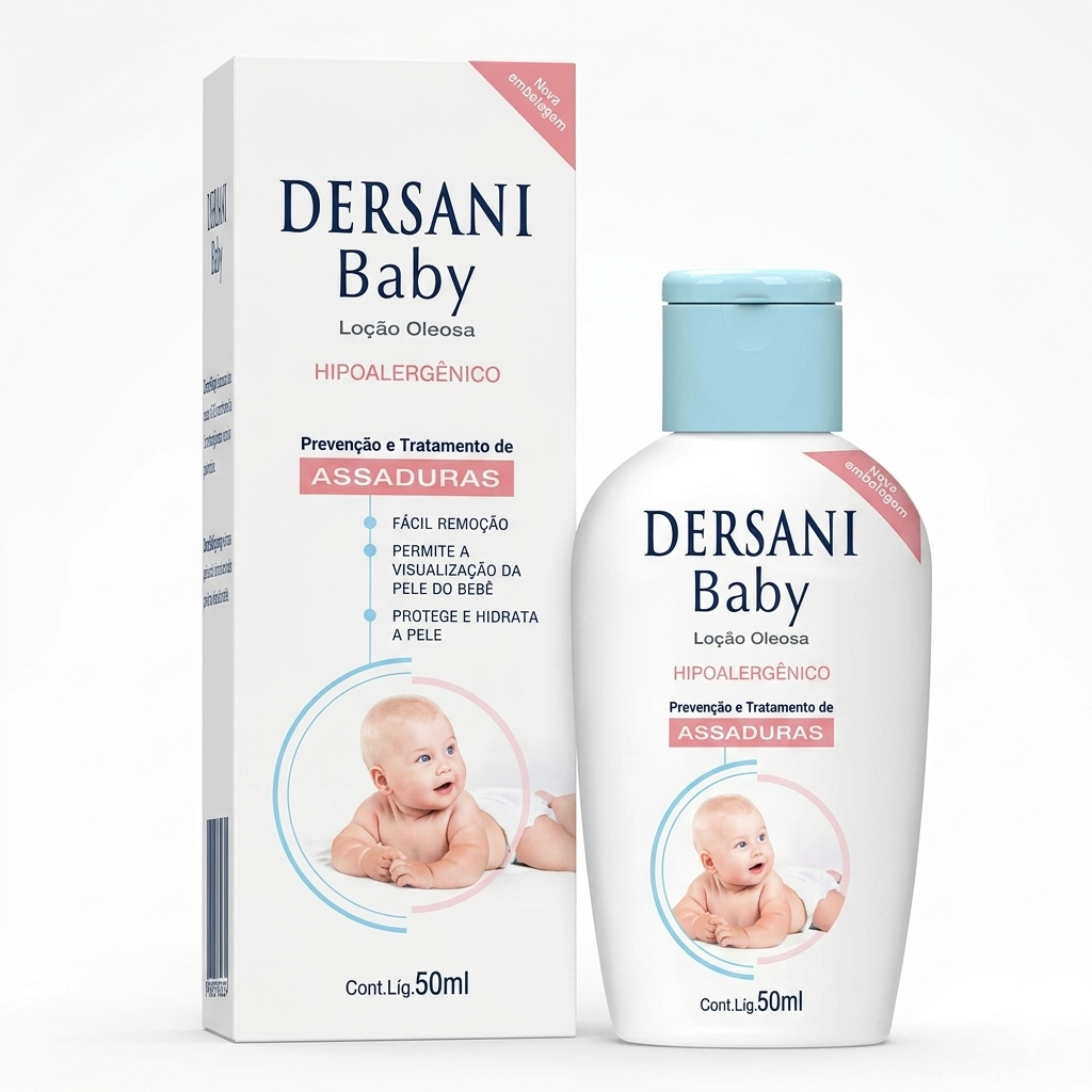 Produto Dersani Baby loção oleosa infantil proteção e hidratação da pele