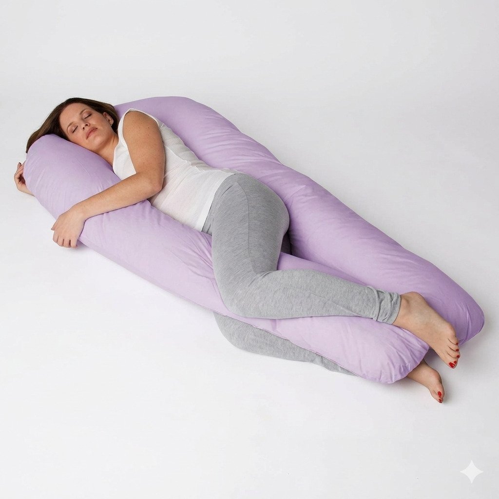 travesseiro de gestante em u para dormir melhor gravidez conforto apoio barriga costas
