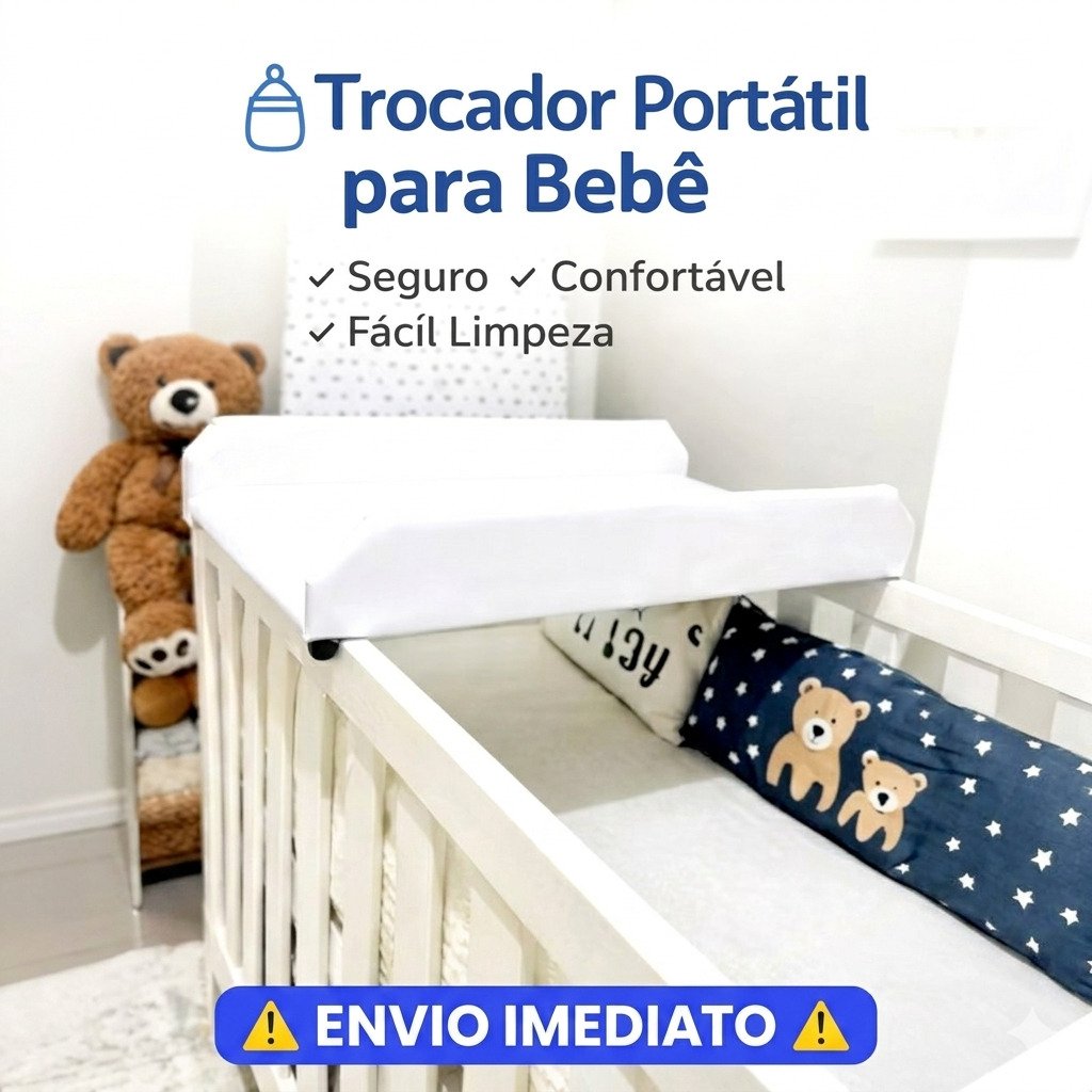 trocador portátil almofadado para bebê impermeável dobrável fácil de limpar