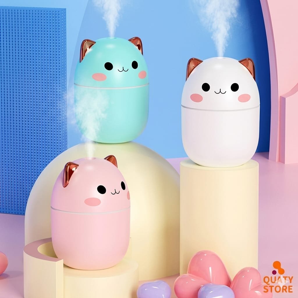 umidificador de ar bebe gatinho fofo difusor ultrassonico aromatizador quarto infantil silencioso
