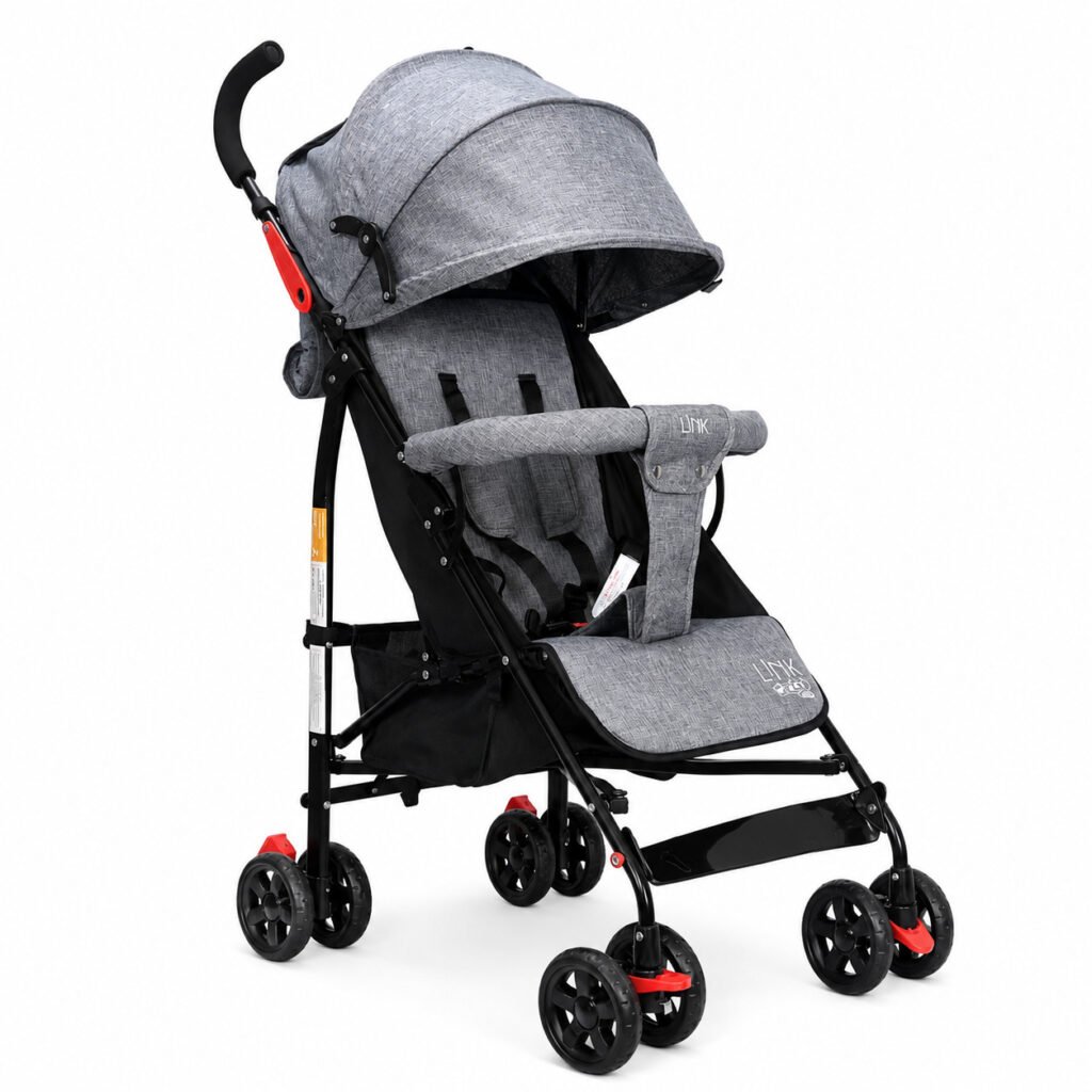 Carrinho guarda-chuva Link Maxi Baby cinza até 15kg