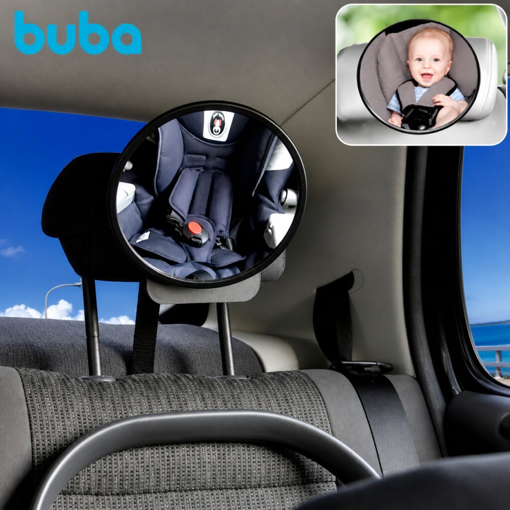 Espelho automotivo infantil Buba com ajuste 360 graus para bebê conforto
