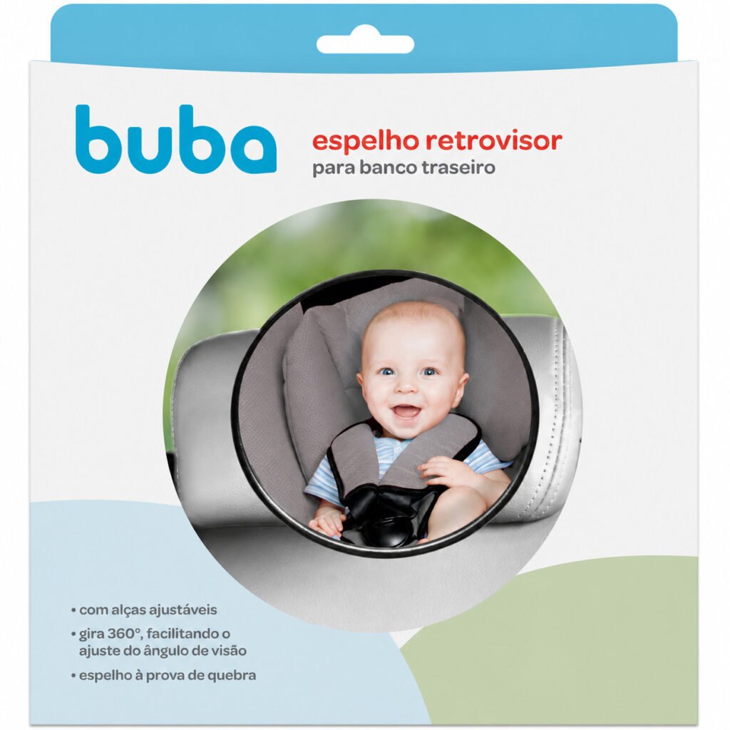 Espelho retrovisor Buba para visualizar bebê no banco traseiro do carro