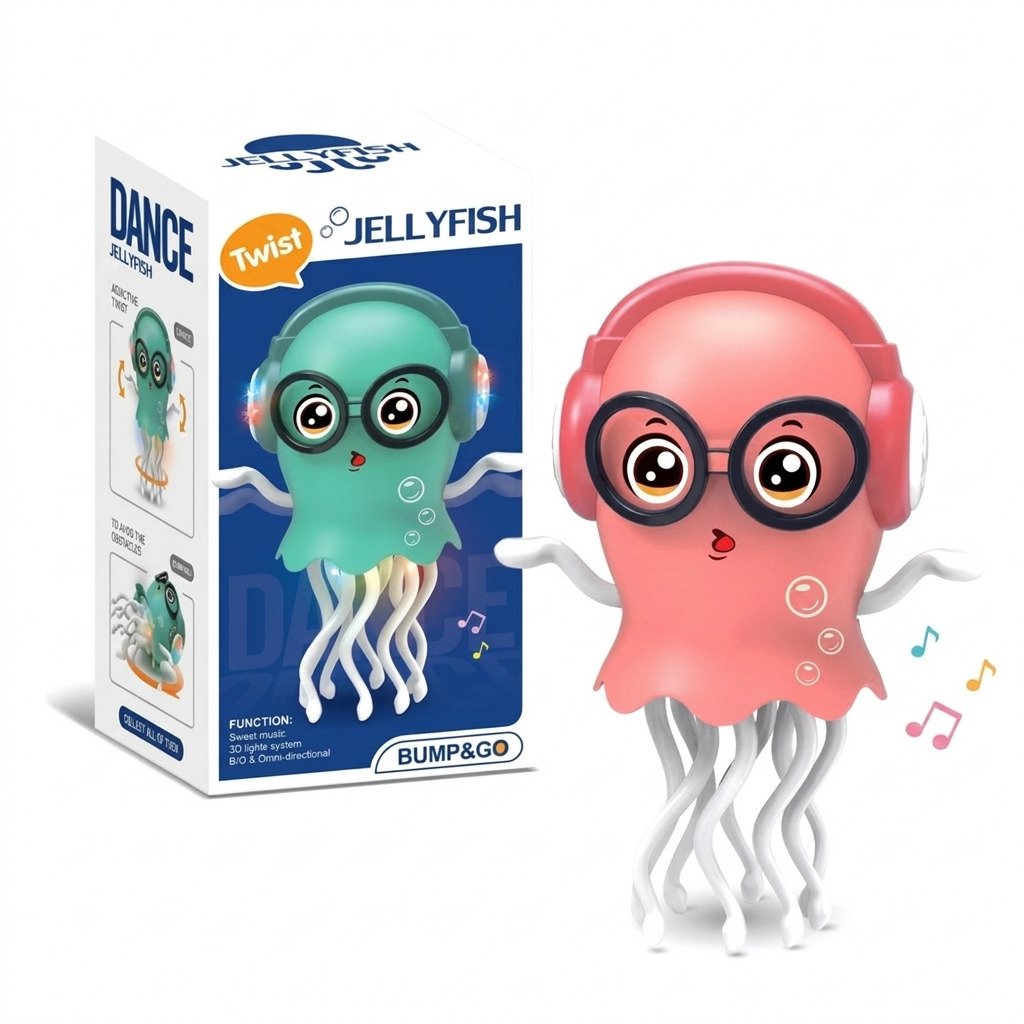brinquedo polvo dançante musical com luzes coloridas para bebê