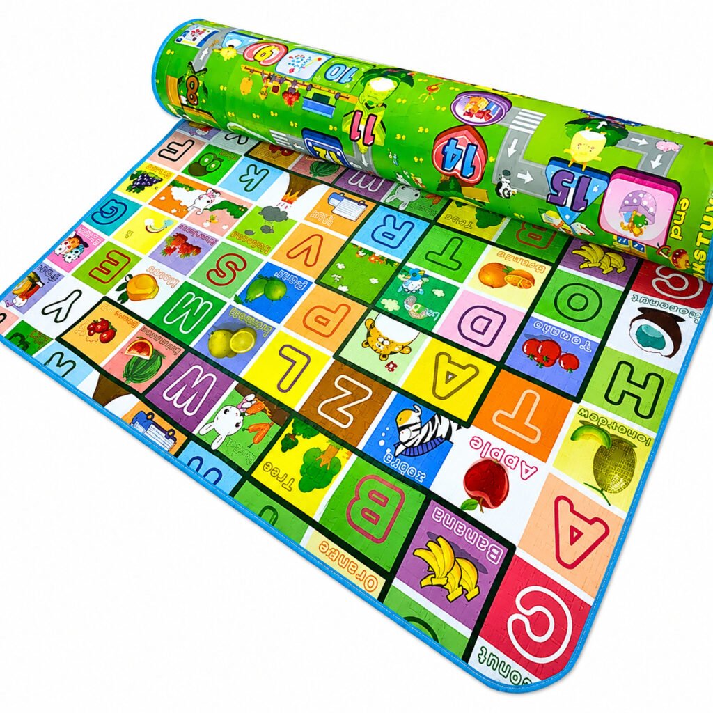 Tapete educativo térmico infantil colorido para bebê brincar no chão