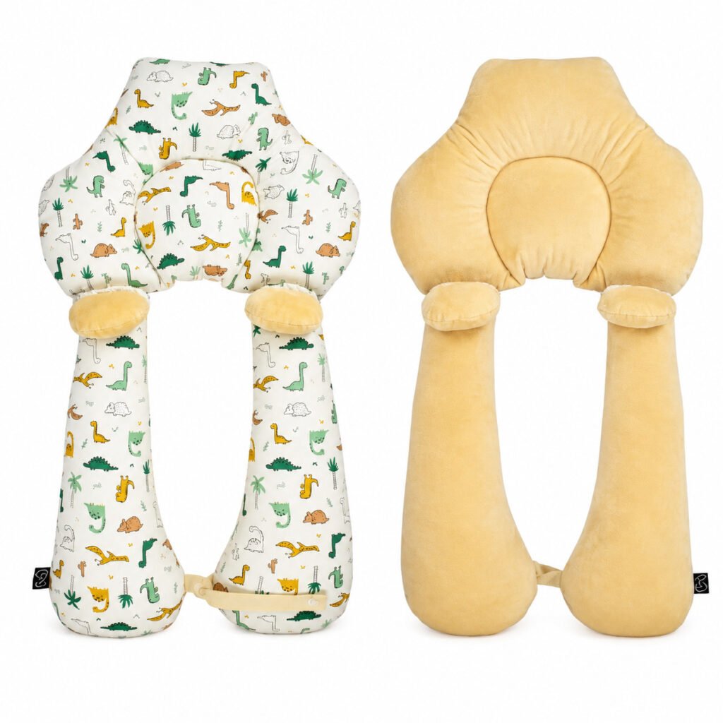 Almofada ninho de segurança para bebê com apoio ergonômico e tecido macio para descanso confortável.