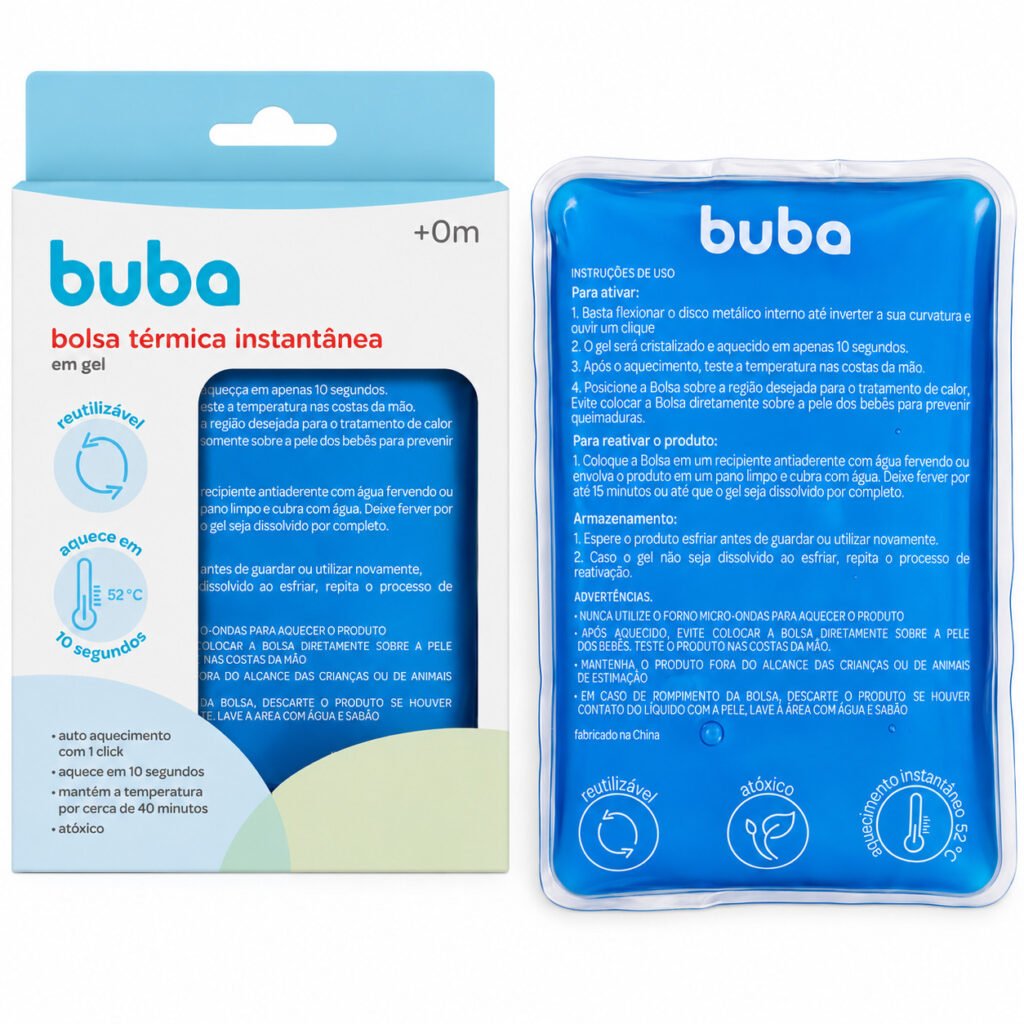 Bolsa térmica infantil Buba para conforto e alívio de dores abdominais