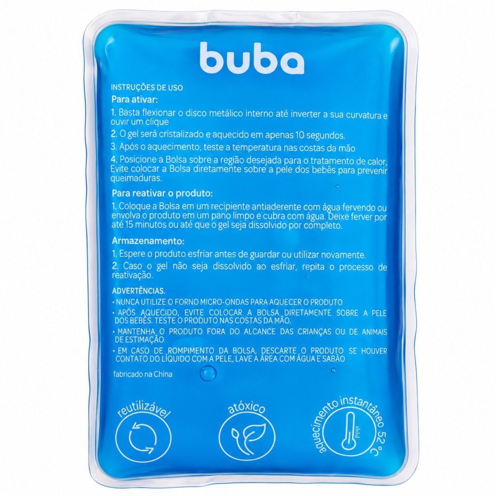 Bolsa térmica em gel Buba para aliviar cólicas de bebê recém-nascido