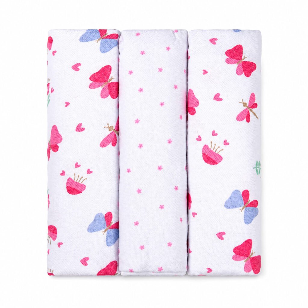 Cueiro para bebê antialérgico com estampas delicadas