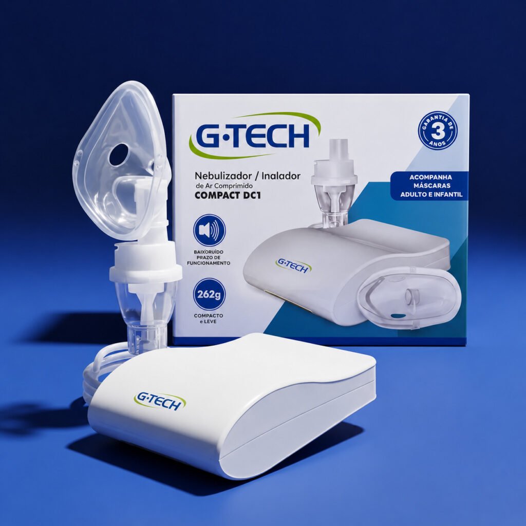 Inalador nebulizador Gtech infantil silencioso bivolt para bebês e crianças