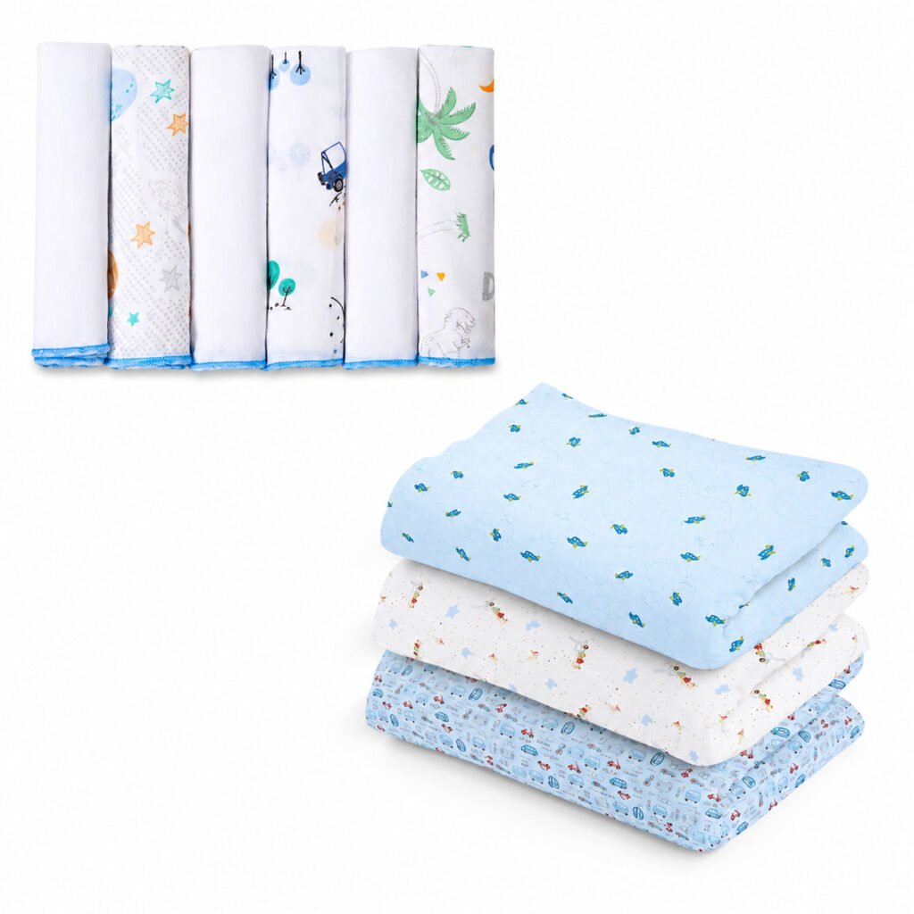 Kit cueiro macio para bebê com tecido confortável e absorvente