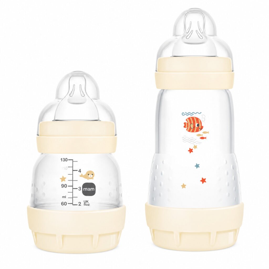 Mamadeiras MAM Easy Start para recém-nascidos e bebês em crescimento.
