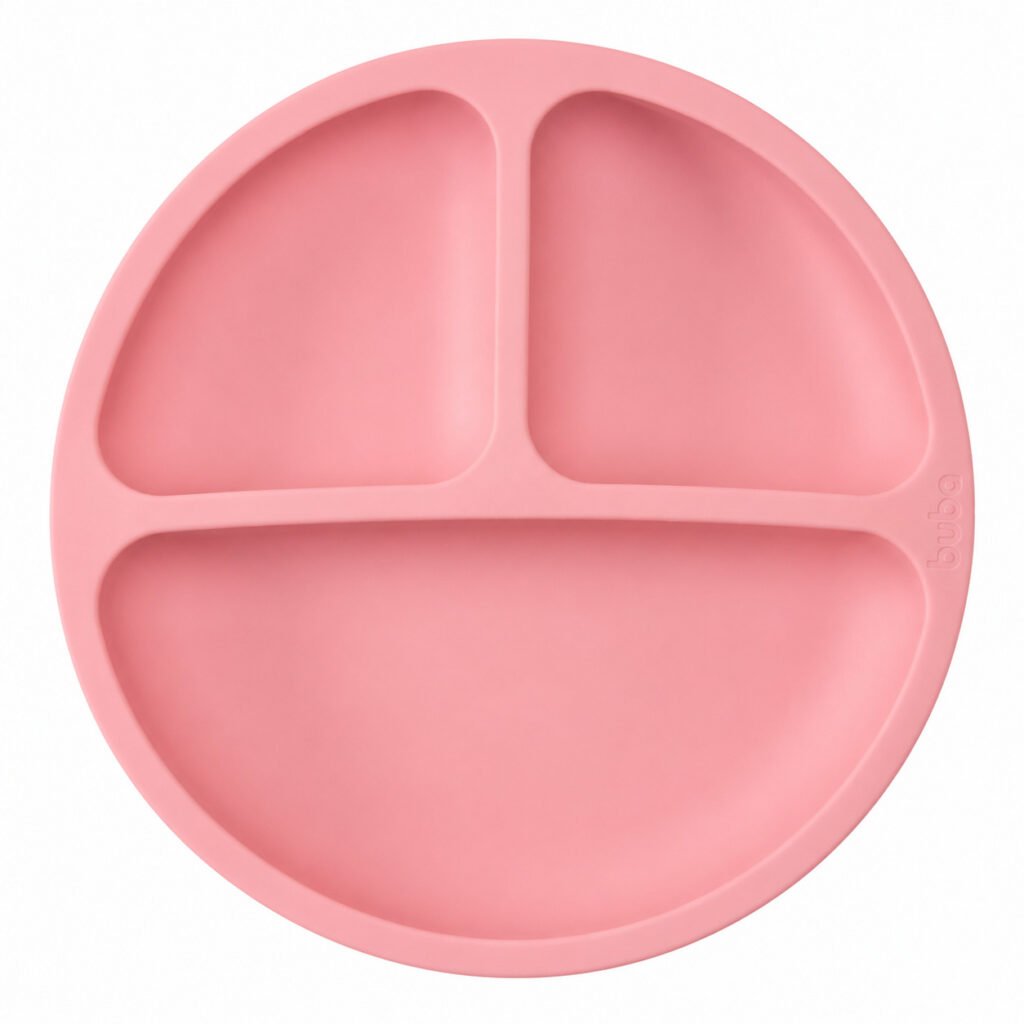 Prato de silicone Buba antiderrapante para introdução alimentar.