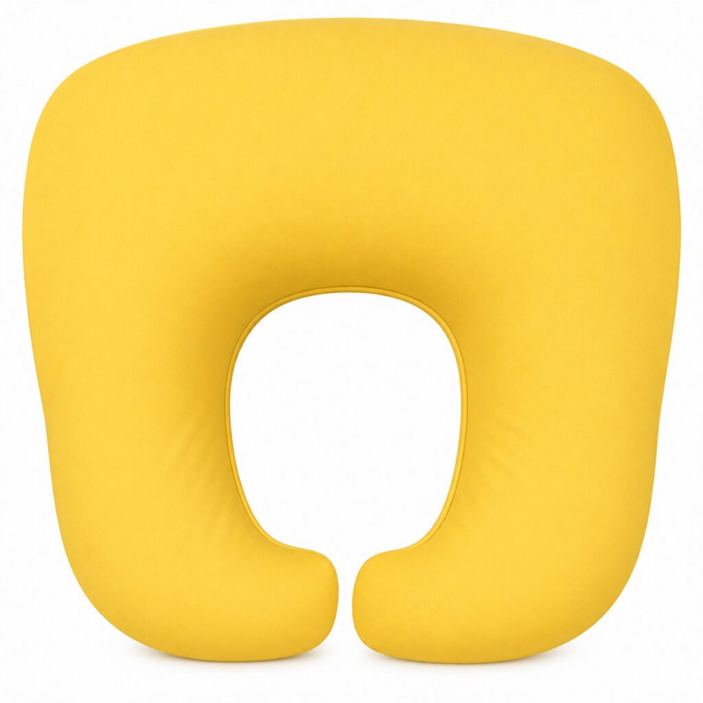 Almofada gigante para amamentação com formato anatômico e enchimento macio para maior conforto.